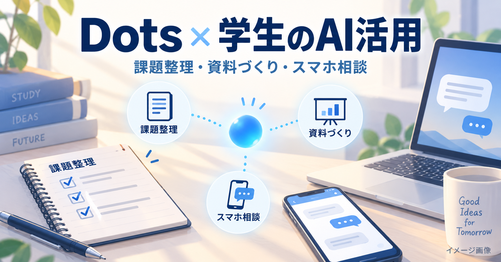 ChatGPTのDotsとは？学生の課題・勉強に役立つ機能と使い方3例