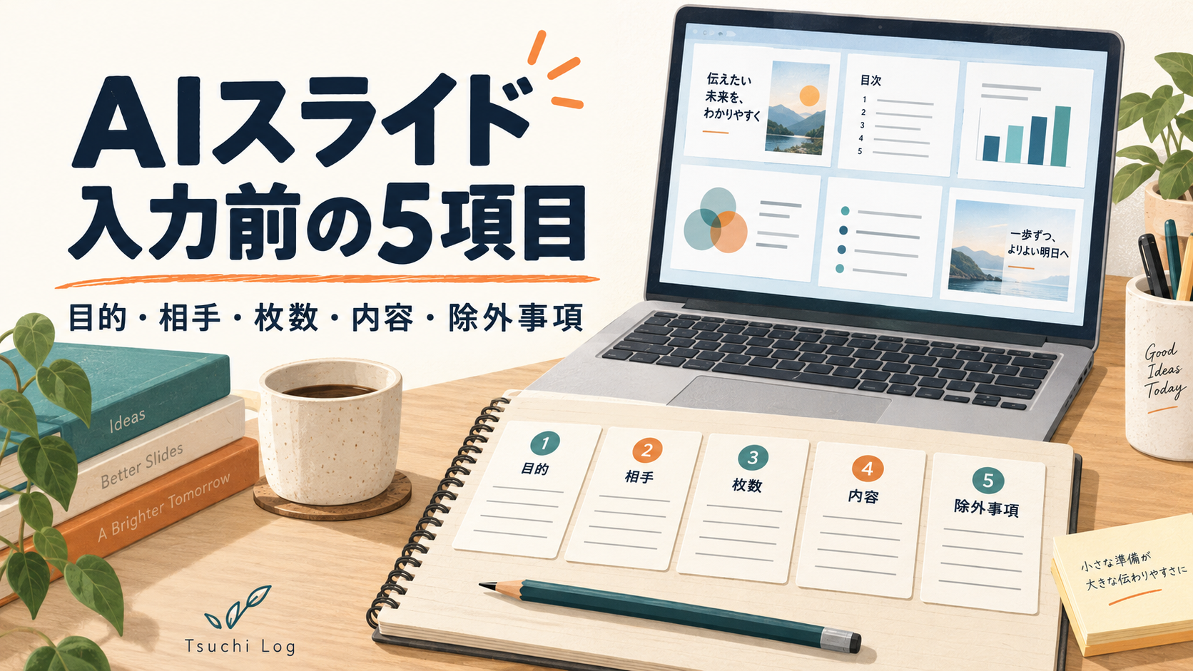 MiriCanvasのAIプレゼンに何を入力する？生成前に決めたい5項目と例文